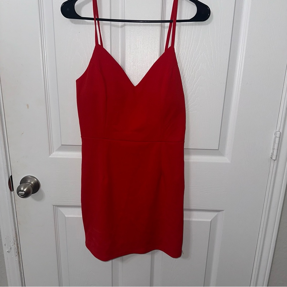 Red Spaghetti Strap Dress